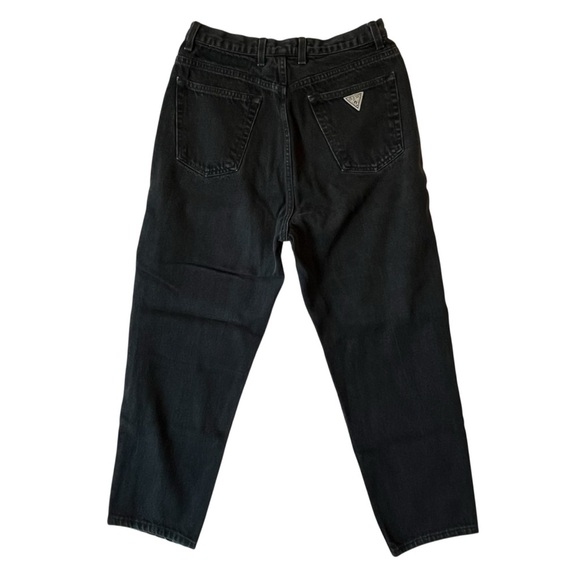 Guess Vintage tapered crop jeans Black Tagged size 31 Fits 28 High rise waist - Picture 1 of 7